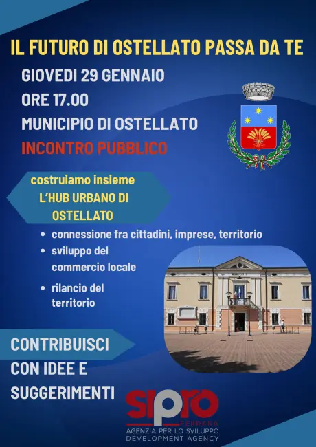 Incontro pubblico “Il futuro di Ostellato passa da te”