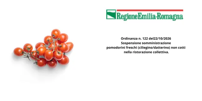 Sospensione somministrazione  pomodorini freschi (ciliegino/datterino) non cotti